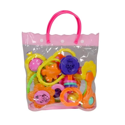 Plastic Non Toxic Rattle Set For Babies  (Multicolor) - Image 3