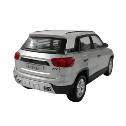 Plastic Bretza Suv Pull Back Action Car (Silver) - Image 6