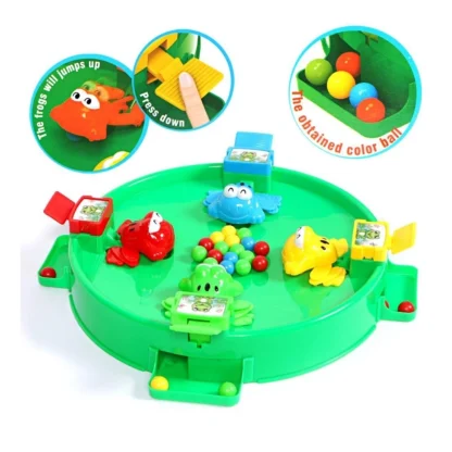 Plastic Frog Eat Beans Game4 Players (Multicolor) - Image 3