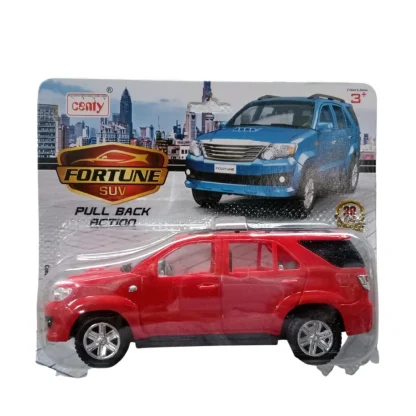 Plastic Pull Back Action Suv Fortuner (Red) - Image 3