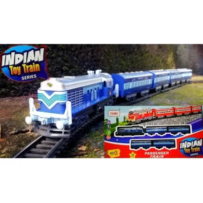 Plastic Passenger Toy Train Set With Railway Track For Kids (Assorted) - Image 2