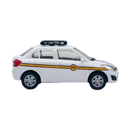 Plastic Ola Uber Swift Taxi Model Car Openable Doors Pull Back Action Collectible Car For Kids (White) - Image 5