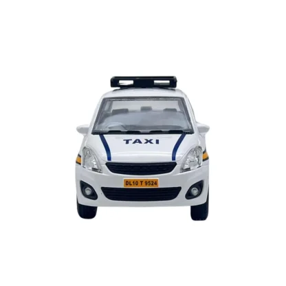 Plastic Ola Uber Swift Taxi Model Car Openable Doors Pull Back Action Collectible Car For Kids (White) - Image 6