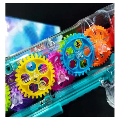 Plastic Laser And Flashing 3D Light With Transparent Musical Gun For Kids (Multicolor) - Image 6