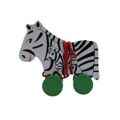 Multicolor Pull Along Toy For Babies  Toddlers Zebra (Multicolor) - Image 3