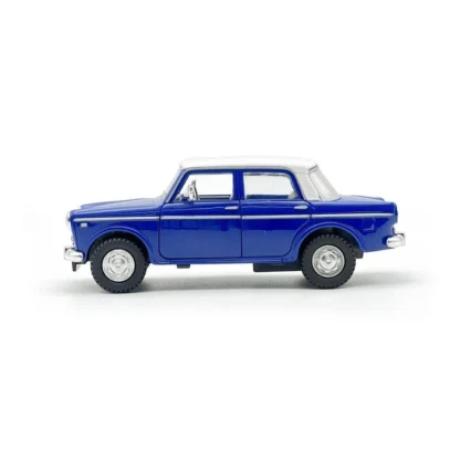 Plastic Old Model Fiat Openable Doors Pull Back Action Collectible Car For Kids (Blue) - Image 5