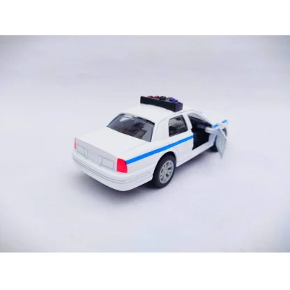 Plastic Diecast Metal Pullback Police Car (Red) - Image 6