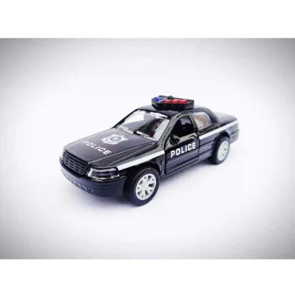 Plastic Diecast Metal Pullback Police Car (Red) - Image 5