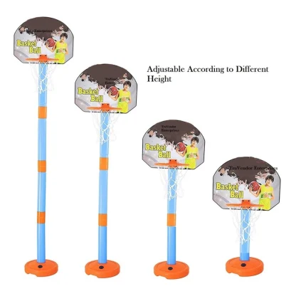 Plastic Basketball For Kids 2 In1 Set With Adjustable Stand (Multicolor) - Image 5