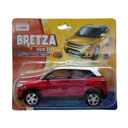 Plastic Brezza Red  White Suv Car For Kids (Red) - Image 2