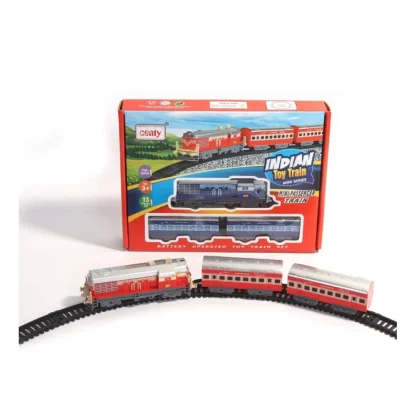 Plastic Passenger Toy Train Set With Railway Track For Kids (Assorted) - Image 4