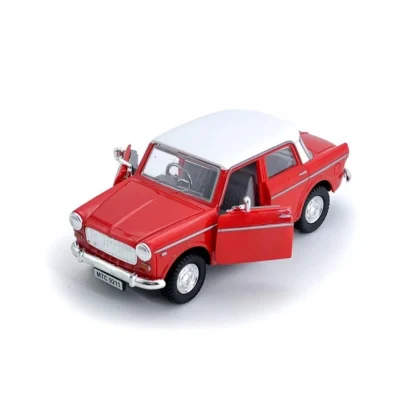 Plastic Toy Model Fiat Openable Doors Pull Back Action Collectible Car (Red) - Image 5