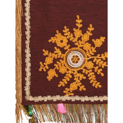 Women's Cotton Embroidered Dupatta (Maroon, Length: 1.5 to 2 Mtr) - Image 4