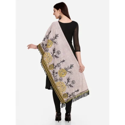 Women's Cotton Embroidered Dupatta (Gray, Length: 1.5 to 2 Mtr) - Image 6