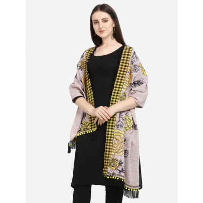 Women's Cotton Embroidered Dupatta (Gray, Length: 1.5 to 2 Mtr) - Image 3