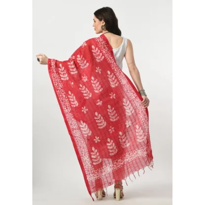 Women's Cotton Printed Dupatta (Rani, Length: Free Size) - Image 4