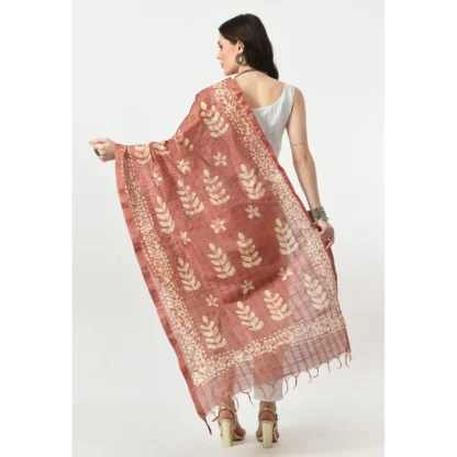 Women's Cotton Printed Dupatta (Brown, Length: Free Size) - Image 4