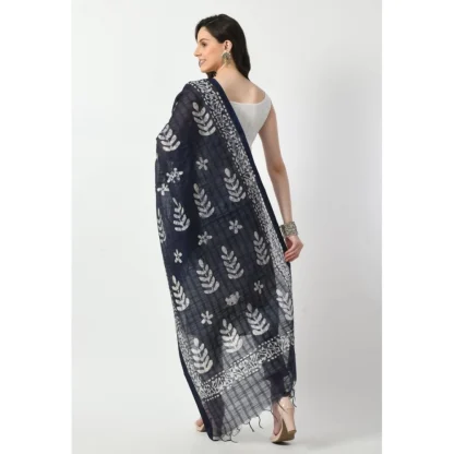 Women's Cotton Printed Dupatta (Blue, Length: Free Size) - Image 4