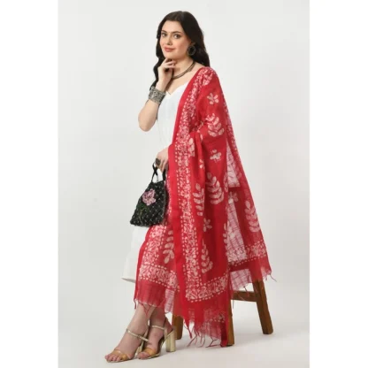 Women's Cotton Printed Dupatta (Rani, Length: Free Size) - Image 2