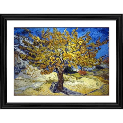 Mulberry Tree I Autumn 1889 Painting With Wood Photo Frame (Multicolor)