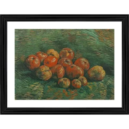 Still Life with Apples 1887 Painting With Wood Photo Frame (Multicolor)