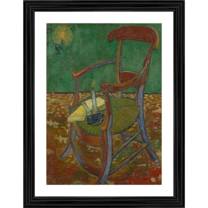 Gauguins Chair 1888 Painting With Wood Photo Frame (Multicolor)