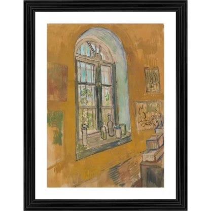 Window in the Studio 1889 Painting With Wood Photo Frame (Multicolor)