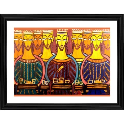 The Last Supper Painting With Wood Photo Frame (Multicolor)