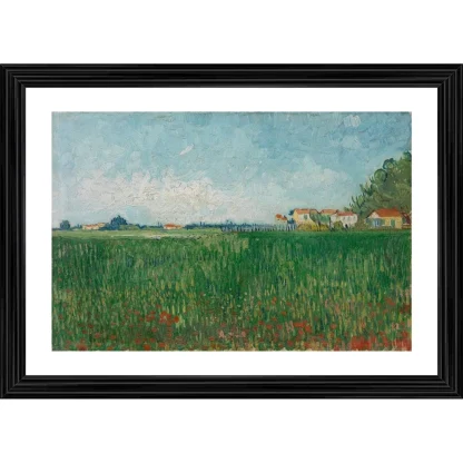 Field with Poppies 1890 Painting With Wood Photo Frame (Multicolor)