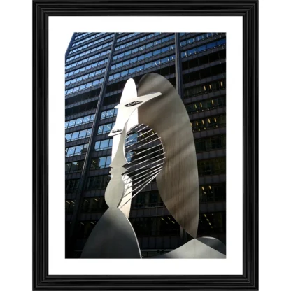 Chicago Picasso 1964 Painting With Wood Photo Frame (Multicolor)