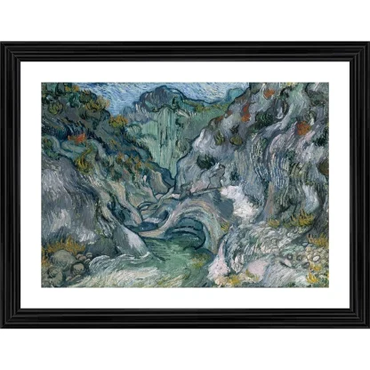 Ravine 1889 Painting With Wood Photo Frame (Multicolor)