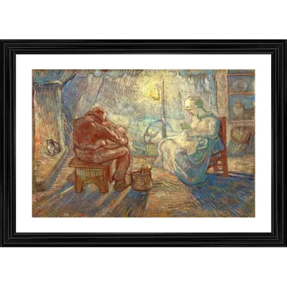 Evening 1889 Painting With Wood Photo Frame (Multicolor)