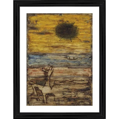 Wasteland 1963 Painting With Wood Photo Frame (Multicolor)