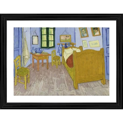 Bedroom in Arles 1888 Painting With Wood Photo Frame (Multicolor)