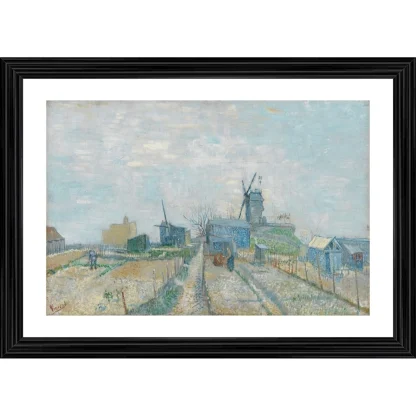 Windmills and Allotments 1887 Painting With Wood Photo Frame (Multicolor)