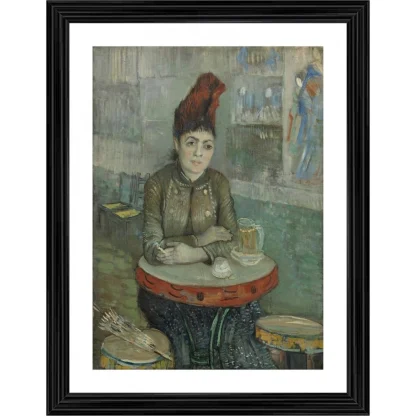 Agostina Segatori in Le Tambourin 1887 Painting With Wood Photo Frame (Multicolor)