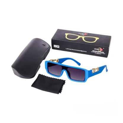 Classic Unisex UV400 Protection Sunglasses (Blue) - Image 2