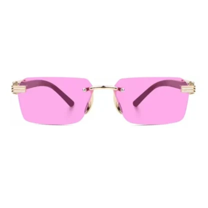 Classic Unisex UV400 Protection Sunglasses (Pink) - Image 4