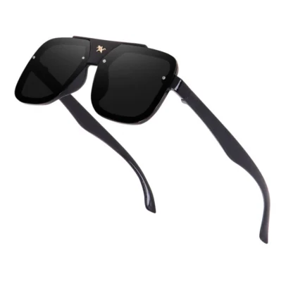 Classic Unisex UV400 Protection Sunglasses (Black) - Image 2