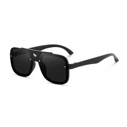 Classic Unisex UV400 Protection Sunglasses (Black) - Image 4