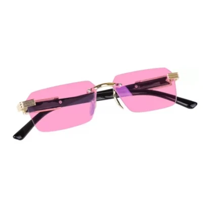 Classic Unisex UV400 Protection Sunglasses (Pink) - Image 3