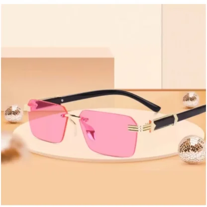 Classic Unisex UV400 Protection Sunglasses (Pink) - Image 2