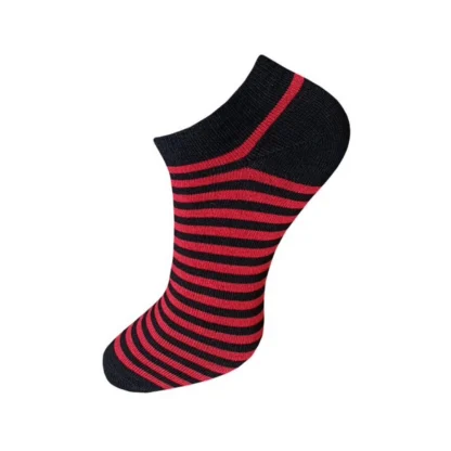 3_Pair Set Unisex Casual Cotton Striped Ankle Length Socks (Multicolor) - Image 4