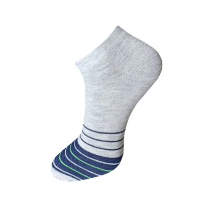 3_Pair Set Unisex Casual Cotton Striped Ankle Length Socks (Multicolor) - Image 3