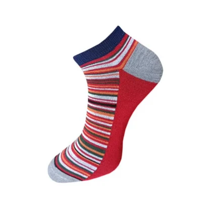 3_Pair Set Unisex Casual Cotton Striped Ankle Length Socks (Multicolor) - Image 3