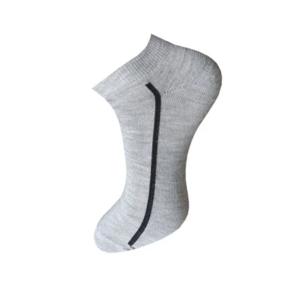 3_Pair Set Unisex Casual Cotton Solid Ankle Length Socks (Multicolor) - Image 3