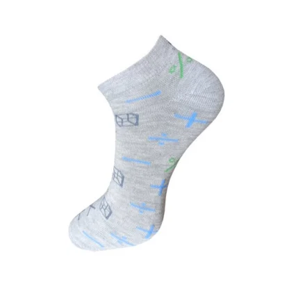 3_Pair Set Unisex Casual Cotton Printed Ankle Length Socks (Multicolor) - Image 3