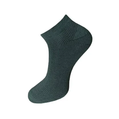 3_Pair Set Unisex Casual Cotton Solid Ankle Length Socks (Multicolor) - Image 2