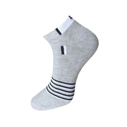 3_Pair Set Unisex Casual Cotton Striped Ankle Length Socks (Multicolor) - Image 3