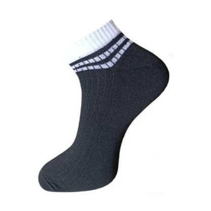 3_Pair Set Unisex Casual Cotton Striped Ankle Length Socks (Multicolor) - Image 2